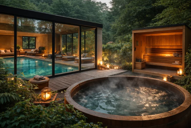 Bain japonais spa au vert